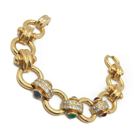 vintage givenchy double strand amber crystal bracelet|givenchy bracelets for women.